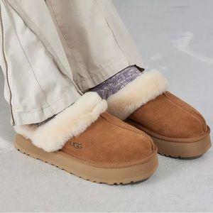 UGG Tan and Cream Women's Slippers